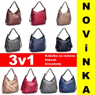 Táto dámska kabelka 3v1 je ideálnym spojením elegancie a praktickosti. Ponúka tri možnosti nosenia – na ramene ako štýlová...